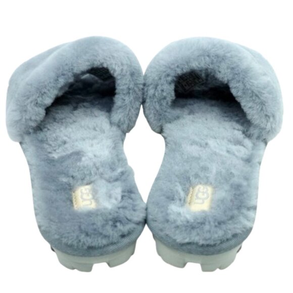 UGG~Cozette Slipper~GRAY SHEARLING SLIDE SANDAL WOMEN'S SHOES~NEAR NEW~Size 7 - Picture 4 of 8